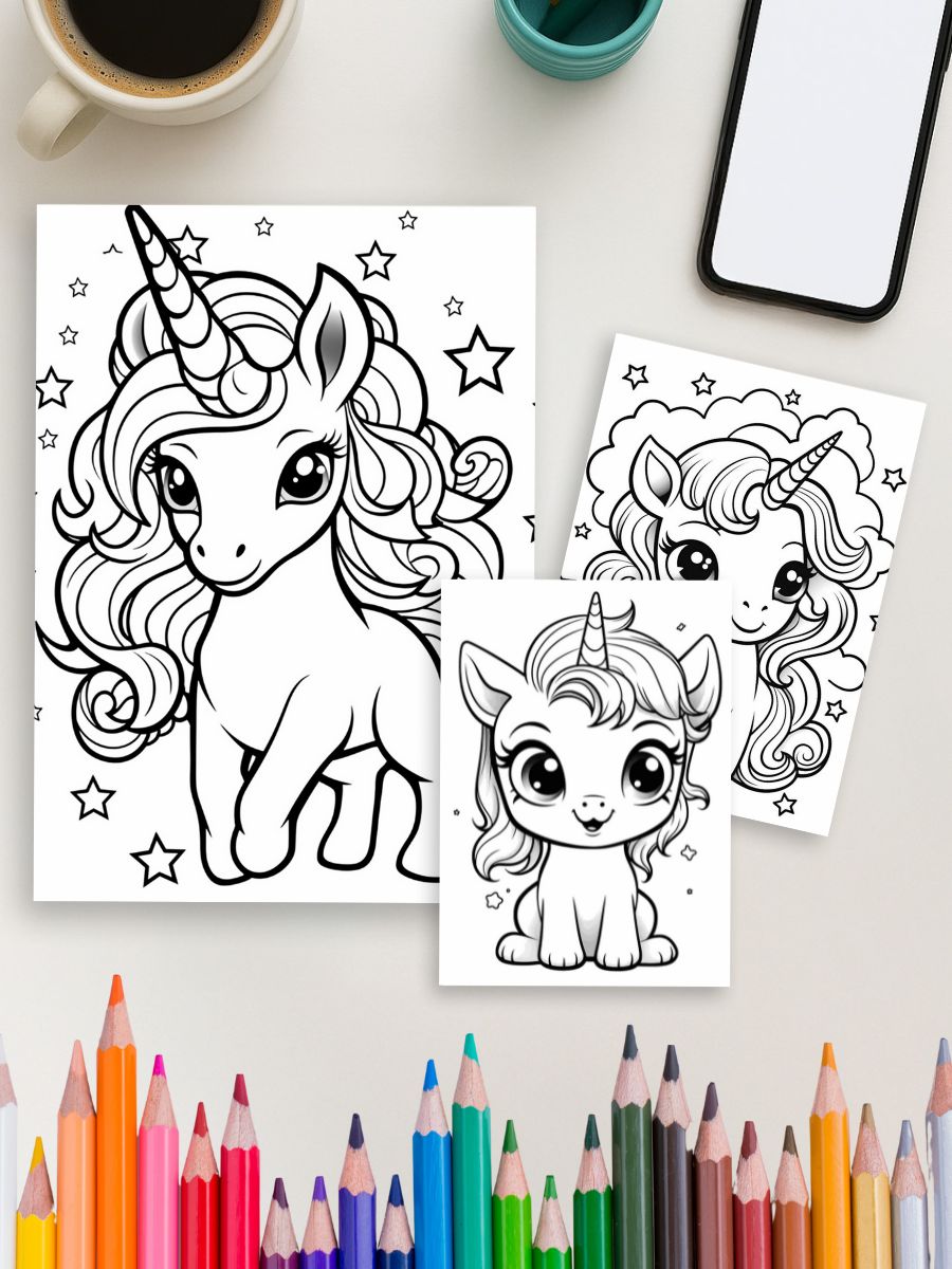 Cute Kawaii Unicorn Coloring Pages (192 Pages) - Image 4