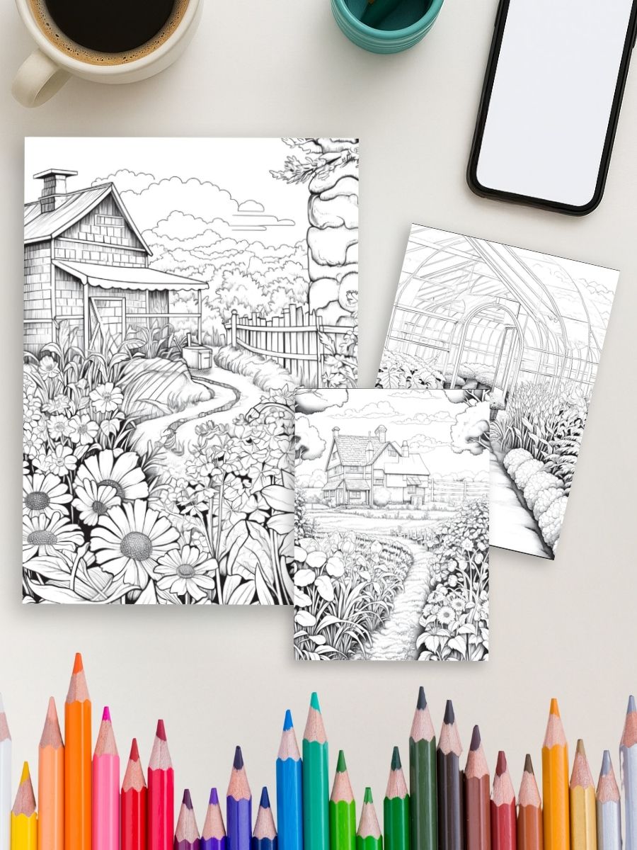 Farmer’s Garden Escape – 125 Homestead-Themed Pages - Image 4