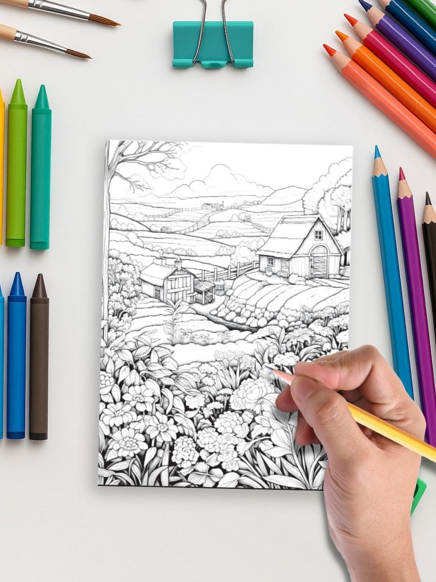 Farmer’s Garden Escape – 125 Homestead-Themed Pages - Image 5